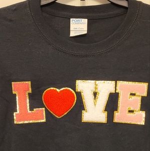 NEW CUSTOM Decorated Long Sleeve Tee UNISEX sz S.  LOVE ❤️